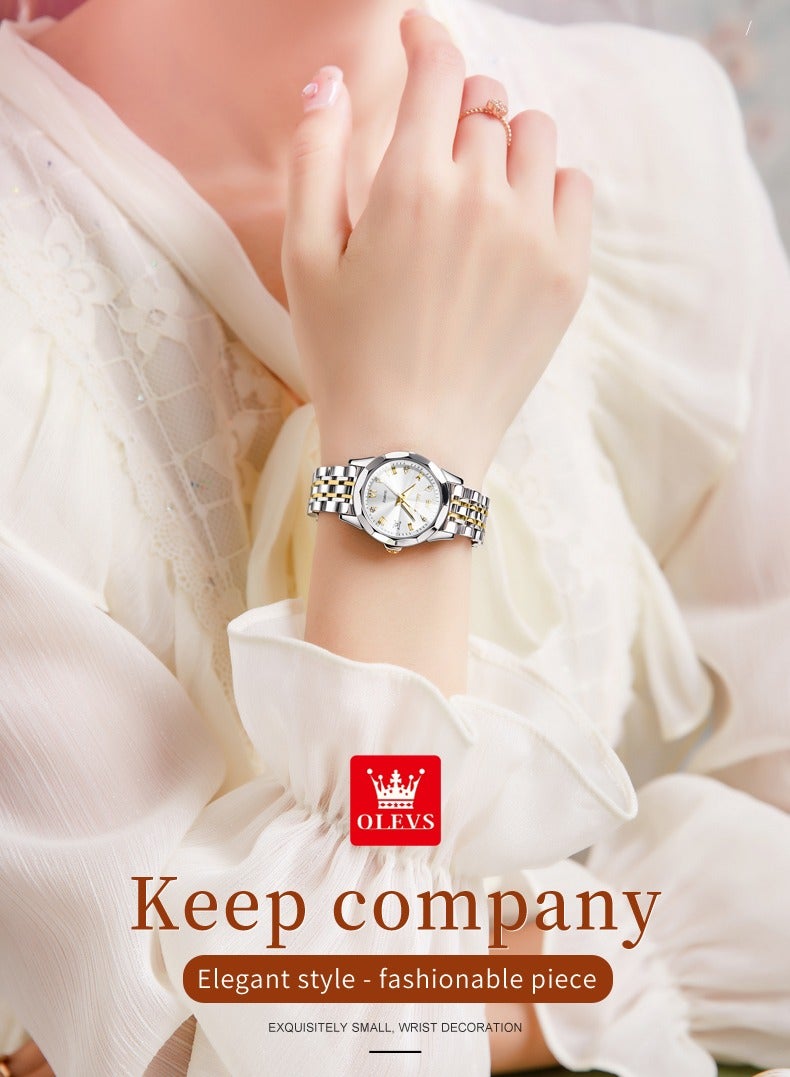 OLEVS Watches for Women Stylish Stainless Steel Water Resistant Quartz Analog Watch 9931 - Image 3