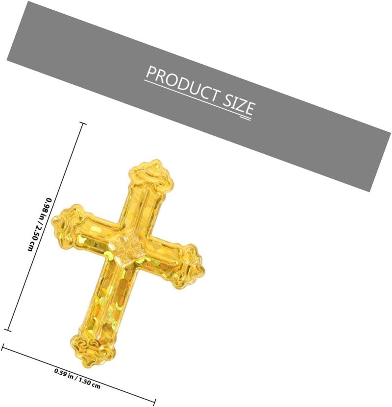 Healeved Cross Confetti for Baptism and Communion Party Decorations, Gold and Silver Shiny Table Scatter for Church Anniversary and Wedding Celebration - Image 2