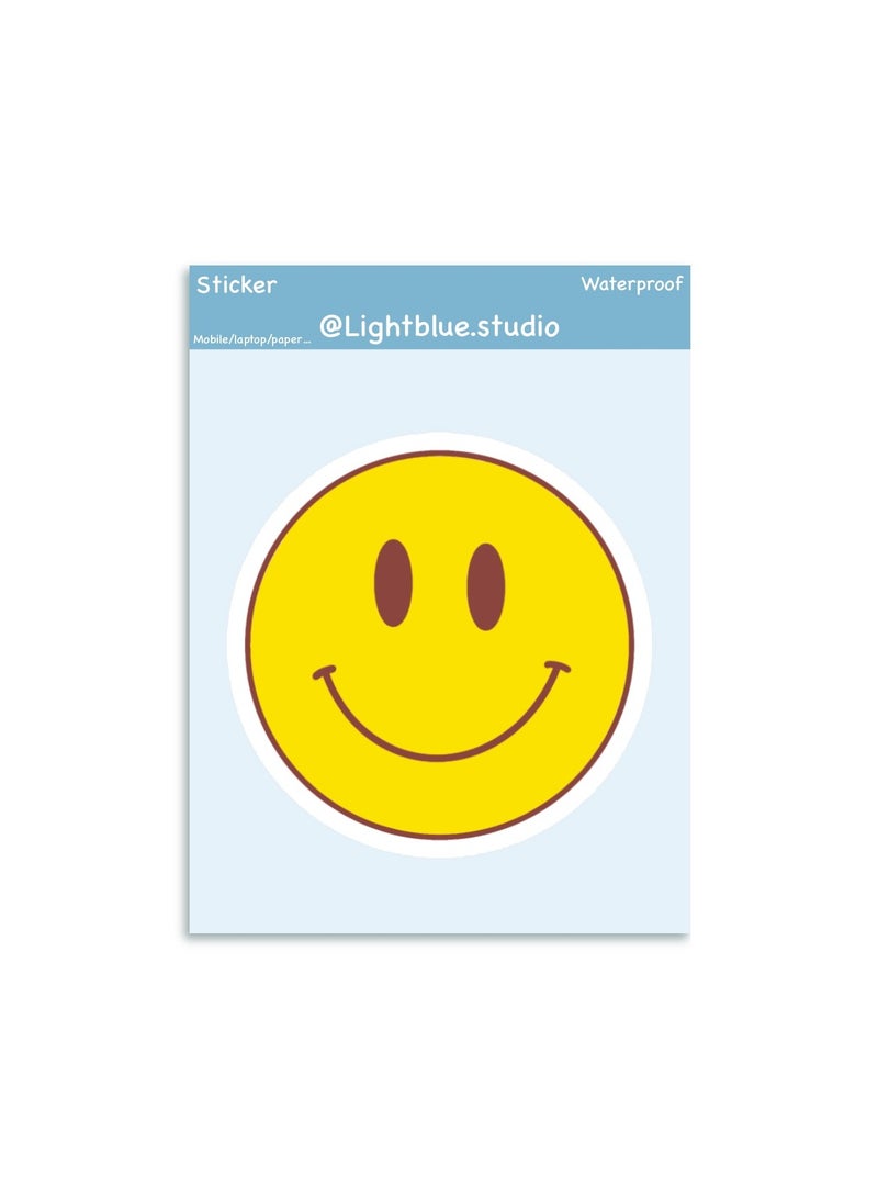 Boomah Accessories 1-Piece Creative Smile Waterproof Vinyl Stickers, for Laptop , Mobile , Mug , Skateboard , Guitar for kids, adult , girls, nursery 8x6cm - Image 2