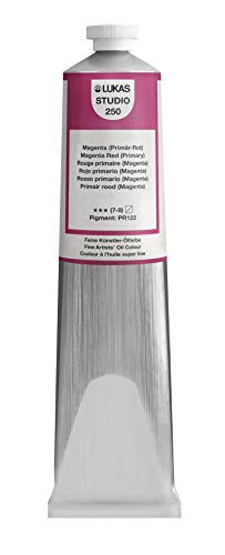 Lukas Studio Artist Oil Color Paints Highpigment oil paint made with natural binder for artist painting more Magenta Primary 200 mL - Image 1
