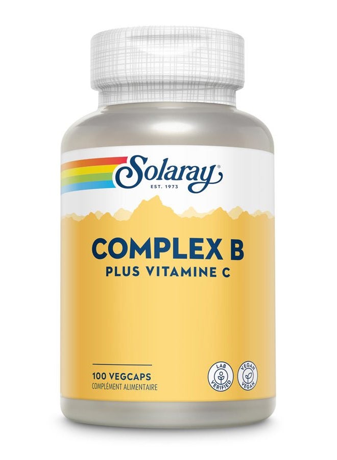 SOLARAY Vitamin B Complex, Healthy Energy Supplement, Red Blood Cell Formation, Nerve & Immune Support, Super B Complex Vitamins with Folic Acid, Vitamin B12, Vitamin B6 & More, Vegan, 100 VegCaps - Image 4