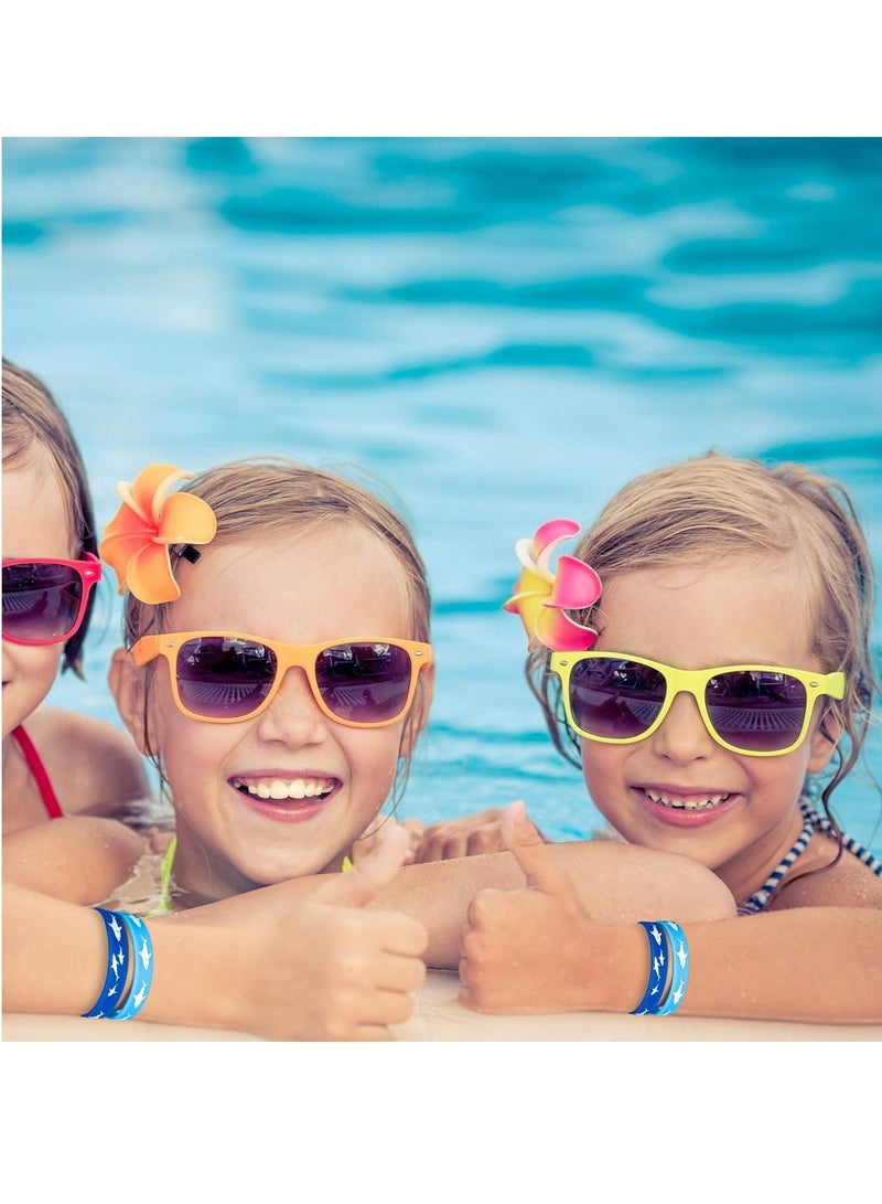 KASTWAVE أساور رياضية مكونة من 24 قطعة من المطاط السيليكوني الأزرق لممارسة اللياقة البدنية مع نقش سمكة قرش - Image 4