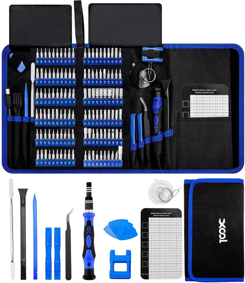 XOOL 140 in 1 Precision Screwdriver Set, Professional Computer Laptop Repair Tool Kit, Electronics Repair Tool with 120 Magnetic Bits, Compatible for Macbook, iPhone, Game Console, Tablet - Image 1