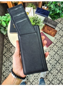 VISSO 901 Leather Handbag Wallet with Phone Compartment - Zippered - Men's and Women's Model with Removable Card Holder Feature  - Image 3