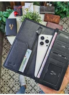 VISSO 901 Leather Handbag Wallet with Phone Compartment - Zippered - Men's and Women's Model with Removable Card Holder Feature  - Image 5