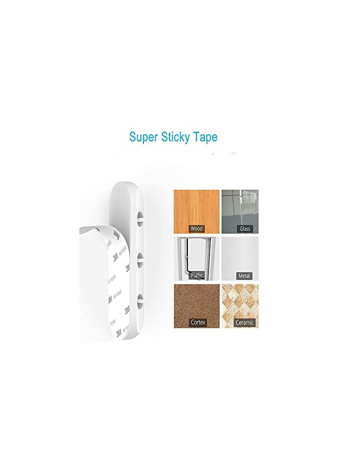 Coralblue - Cable Management Clips for Power Cord, USB Cable, TV Cable, PC, Home and Office, Desktop Cable (3, 5 or 7 Cables) - 3 Pieces - White - Image 4
