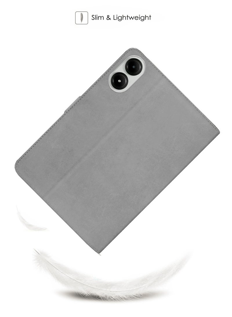 Wtech Xiaomi Redmi Pad Pro 2024 / Xiaomi Poco Pad 2024 12.1 Inch / Xiaomi Poco Pad M1 2025 /  Xiaomi Redmi Pad 2 Pro 2025 PU Leather Magnetic Closure Flip Case Cover - Grey - Image 2