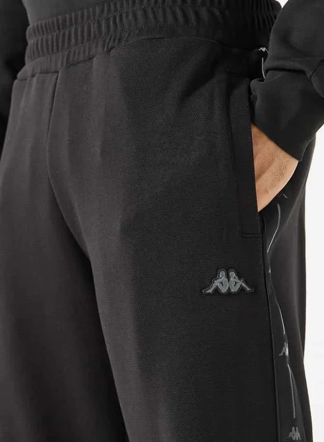 Kappa Kappa Solid Track Pants with Elasticated Waistband and Pockets