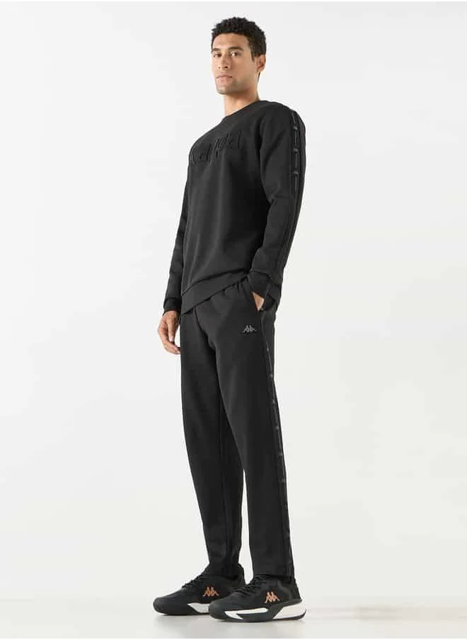 Kappa Kappa Solid Track Pants with Elasticated Waistband and Pockets