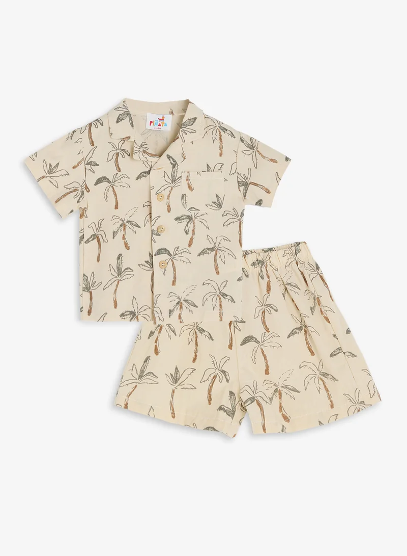 Pinata linen blended top short set