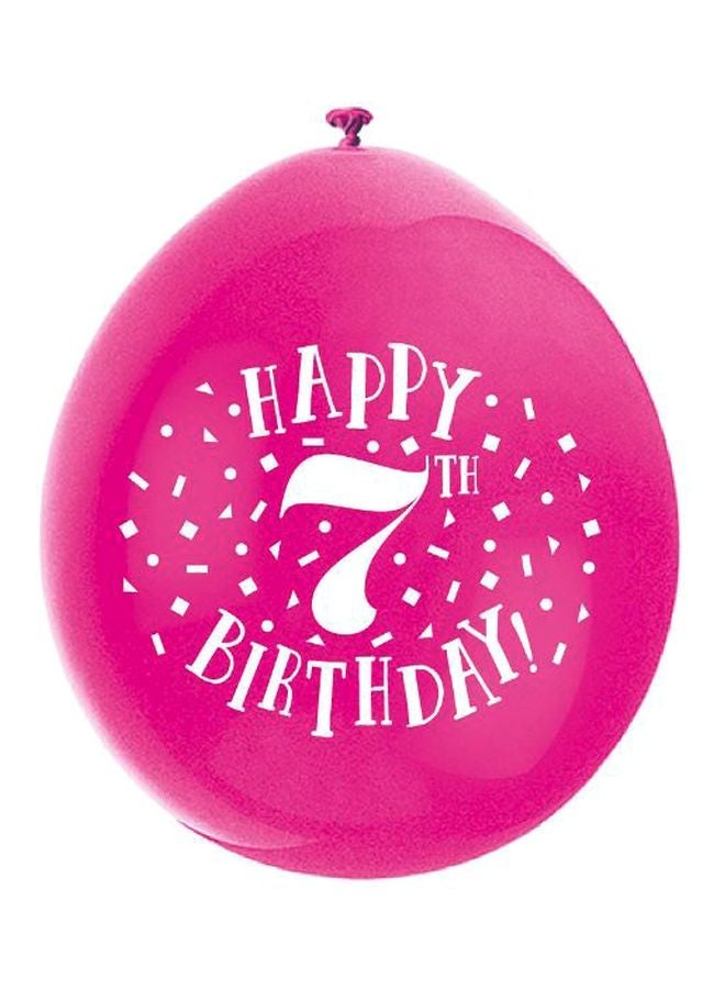 يونيك بالونات عيد ميلاد 7 سعيدة 9 بوصة - Image 1