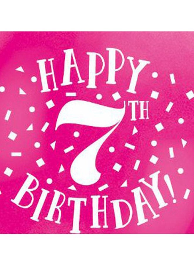 يونيك بالونات عيد ميلاد 7 سعيدة 9 بوصة - Image 2