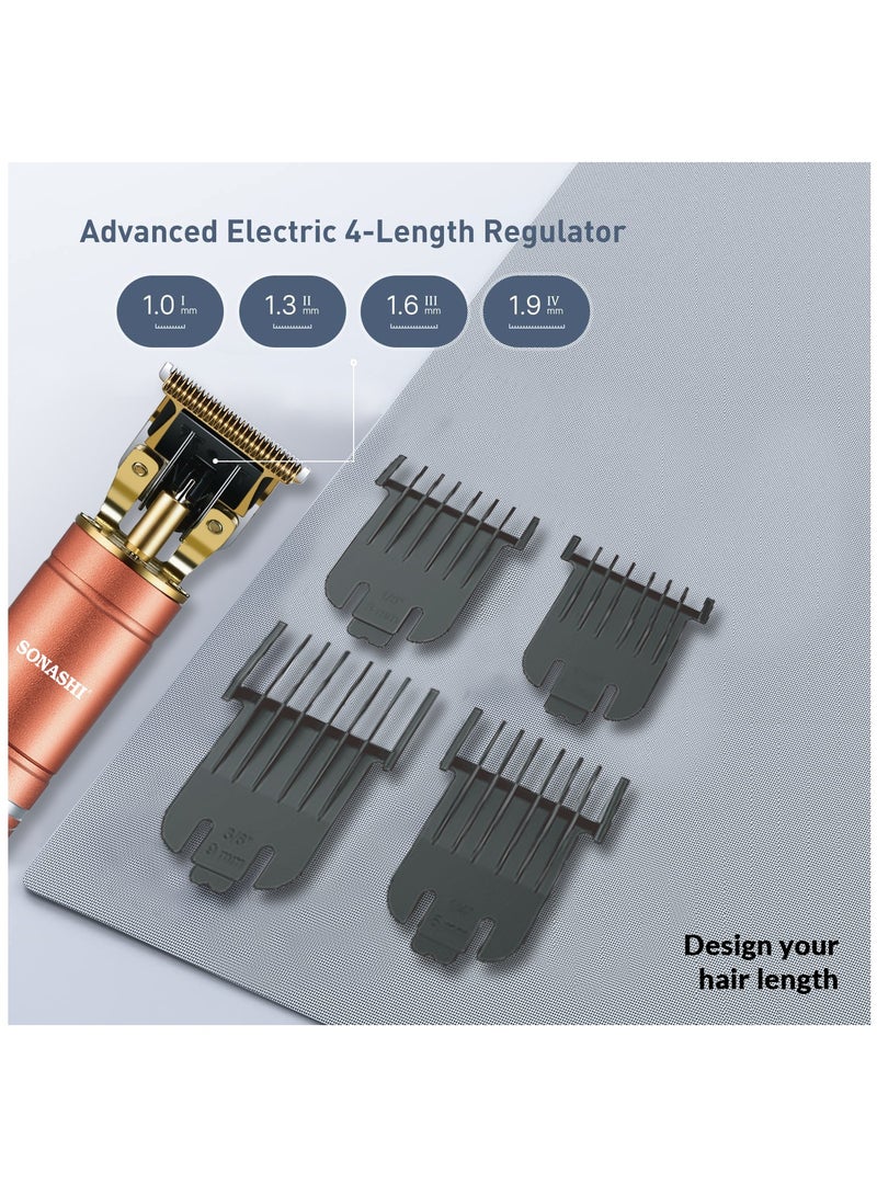 SONASHI Rechargeable Professional Hair For Men Clipper With HighCapacity Battery And Fast Charging Continuous Working Time 25 Hours With Cordless  SHC-1058 Copper - Image 4