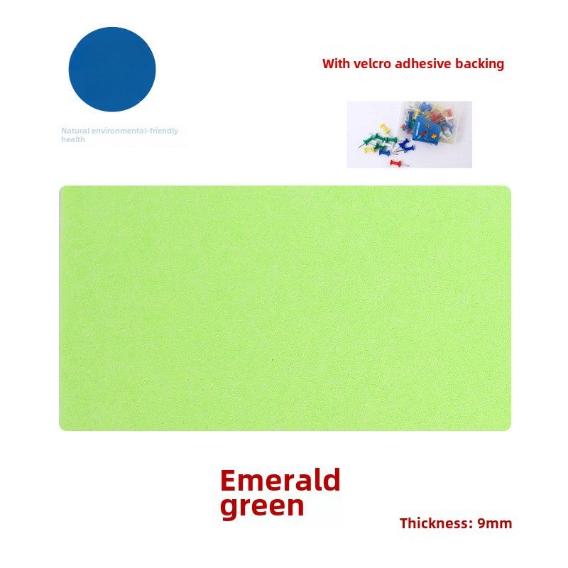 Colorful Felt Board Wall Stickers for Kindergarten Emerald green 