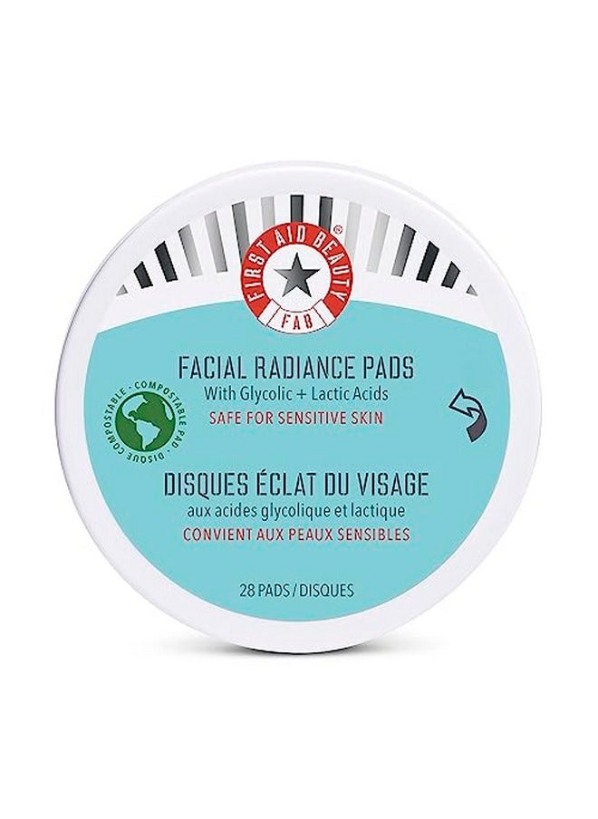 First Aid Beauty - Irst Aid Beauty Facial Radiance Pads Daily Exfoliating Pads With Aha That Help Tone & Brighten Skin Compostable For Daily Use 28 Pads - Image 1