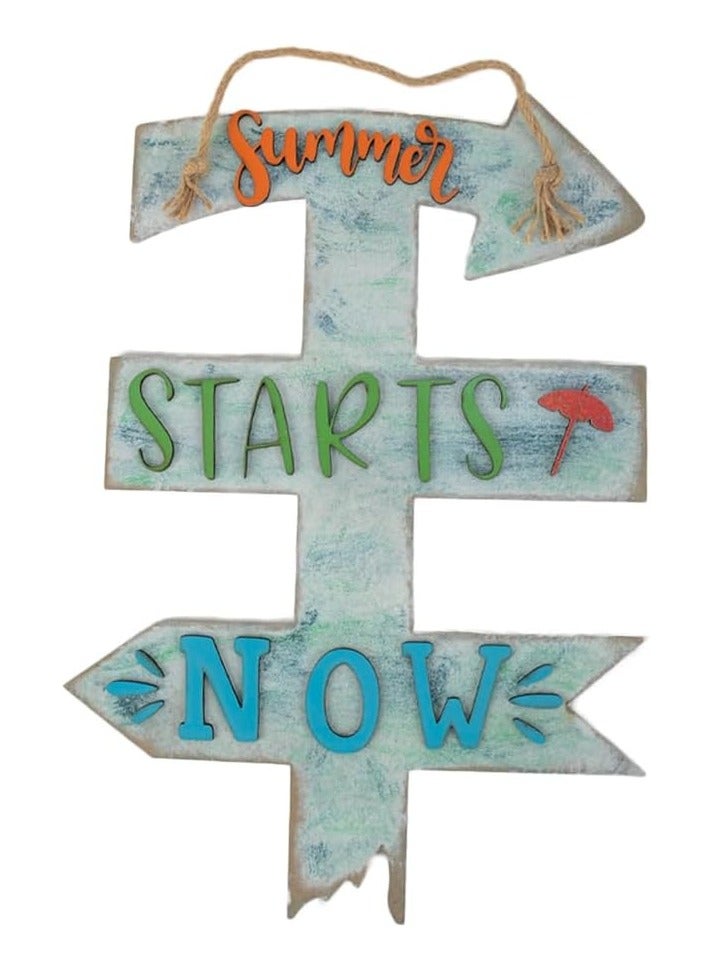 Momentum Two Arrows Hanger With quote "Summer Starts Now"