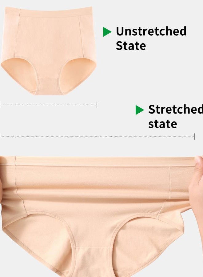 Envlon Womens Cotton Underwear High Waisted Panties Soft Stretch Full Coverage Postpartum Ladies Briefs Multi Pack, Multicolored,6pack, M - Image 5