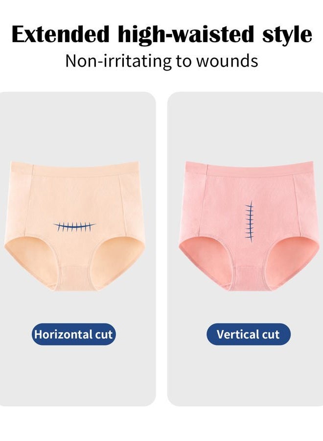 Envlon Womens Cotton Underwear High Waisted Panties Soft Stretch Full Coverage Postpartum Ladies Briefs Multi Pack, Multicolored,6pack, M - Image 3