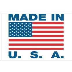 Tape Logic Aviditi Tape Logic 2" x 3","Made in U.S.A." Red/White/Blue Sticker, for Shipping, Handling, Packing, and Moving (1 Roll of 500 Labels) - Image 2