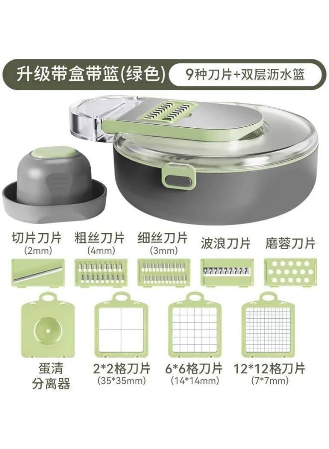 13 in 1 Vegetable Cutter for Chopping Vegetables, Onions, Tomatoes, Potatoes with Draining Storage Container and Hand Protector Make chopping vegetables and fruits quick, precise and effortless A - Image 4