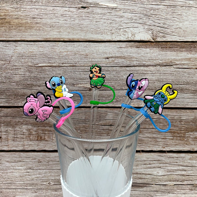 Spot Cartoon Character Straw Cover Straw Cap Silicone Dust Plug Cute Anime Party Straw Decoration Product - Image 4