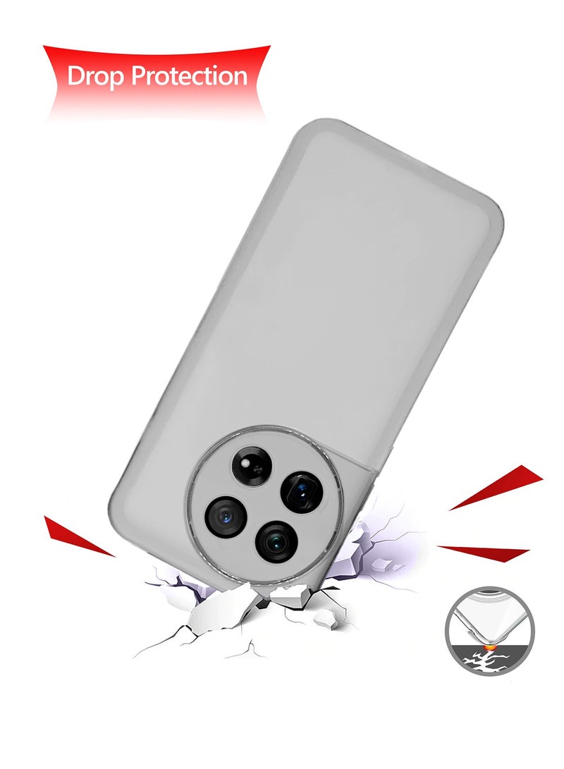 Wtech Oneplus 12 5G 2023 Soft Transparent TPU Silicone Ultra Thin Phone Stylish Electroplated Camera Border Back Case Cover - White - Image 4