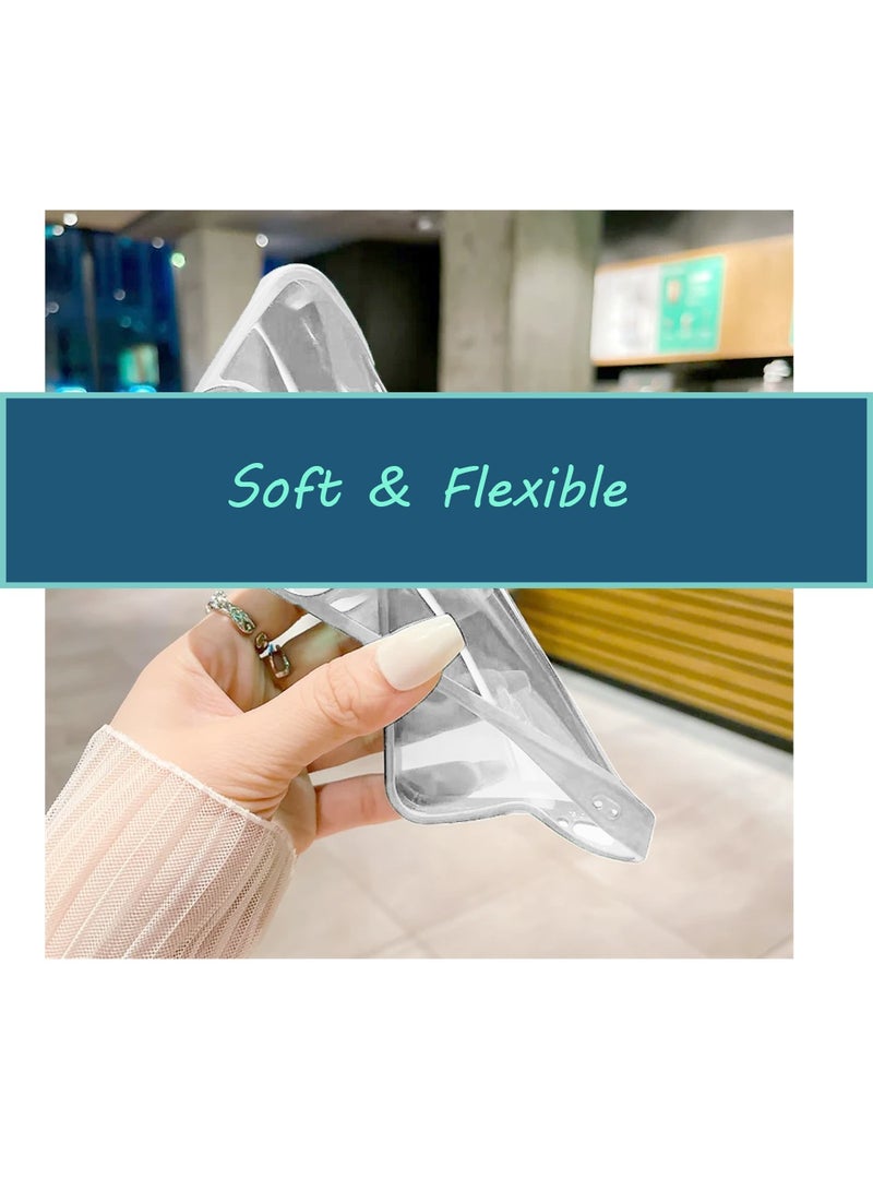 Wtech Oneplus 12 5G 2023 Soft Transparent TPU Silicone Ultra Thin Phone Stylish Electroplated Camera Border Back Case Cover - White - Image 5