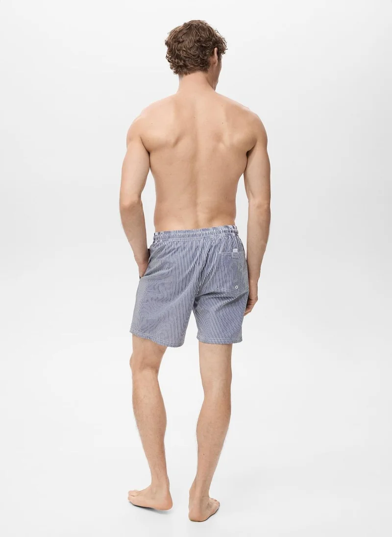 Mango Man Seersucker Swimming Trunks