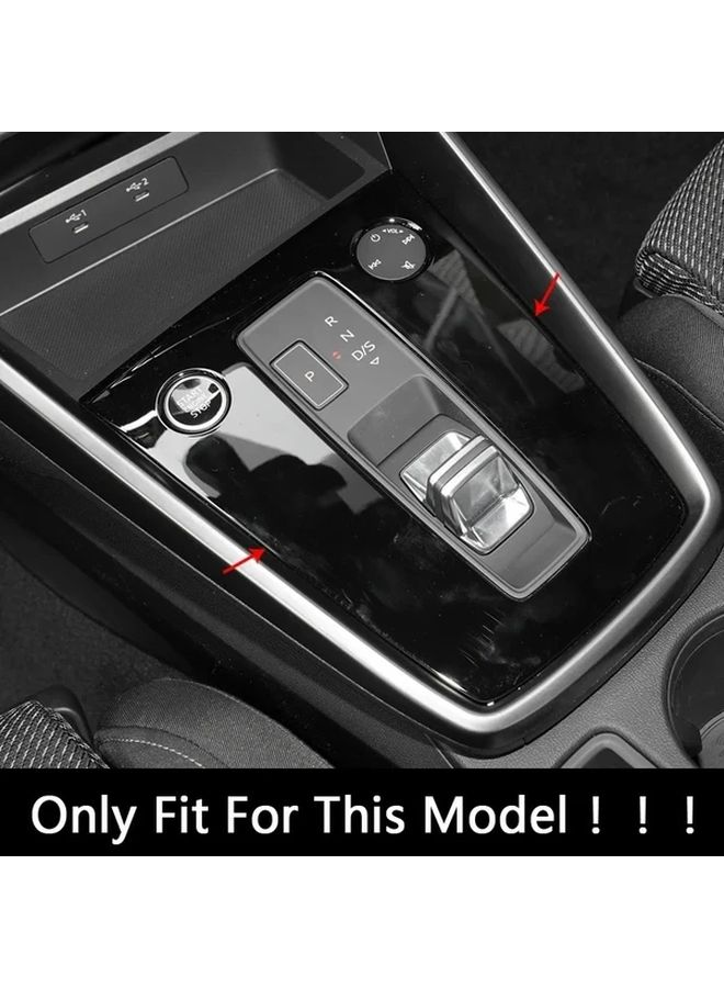 1pc Carbon Fiber Car Console Panel Frame Cover Sticker Premium Black Carbon Fiber Design Durable Protective Cover For Audi A3 8Y 2021 Interior Accessories Carbon Fiber Car Accessories - Image 3