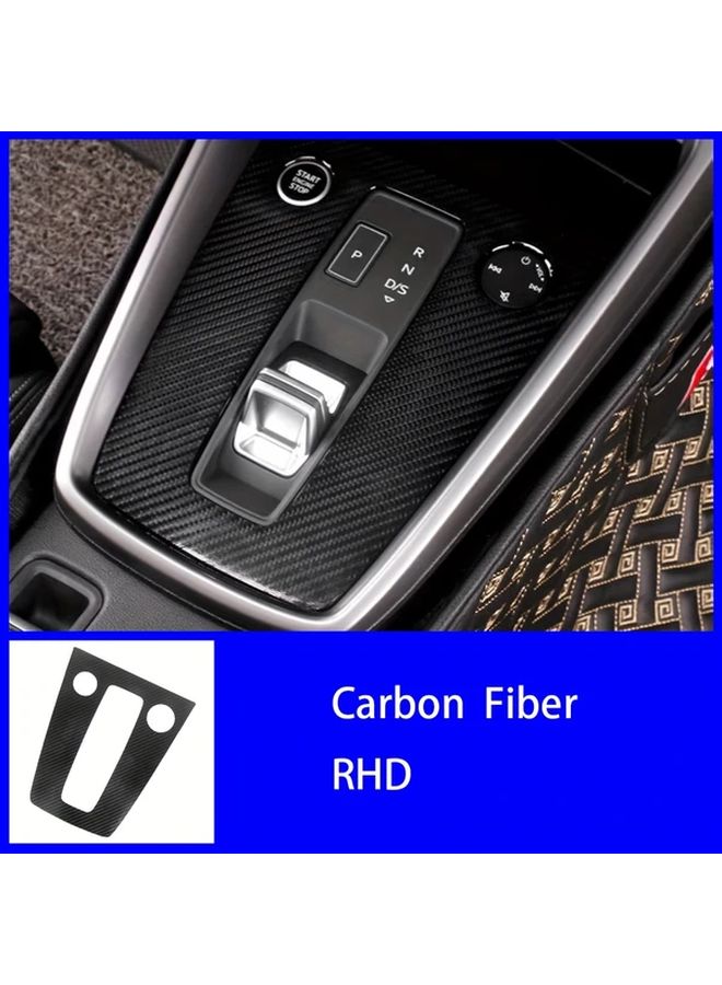 1pc Carbon Fiber Car Console Panel Frame Cover Sticker Premium Black Carbon Fiber Design Durable Protective Cover For Audi A3 8Y 2021 Interior Accessories Carbon Fiber Car Accessories - Image 1