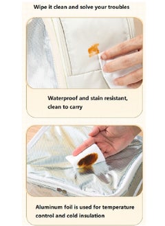 Y&D Portable lunch box insulation bag student picnic aluminum foil cold insulation ice bag office worker portable lunch bag lunch box bag  - Image 2