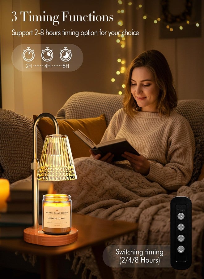 Kovryx Candle Warmer Lamp with Timer Dimmer: Height Adjustable Wax Melt Warmer for Scented Jar Candles with 2 Bulbs, Christmas Birthday Gifts for Women Mom, House Warming Gifts New Home Room Office Decor - Image 3