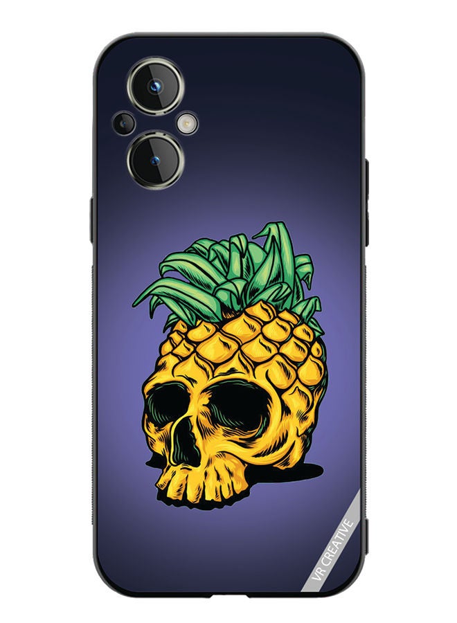 VR CREATIVE Protective Case Cover For OnePlus Nord N20 5G Pineapple Skull Design Multicolour - Image 1