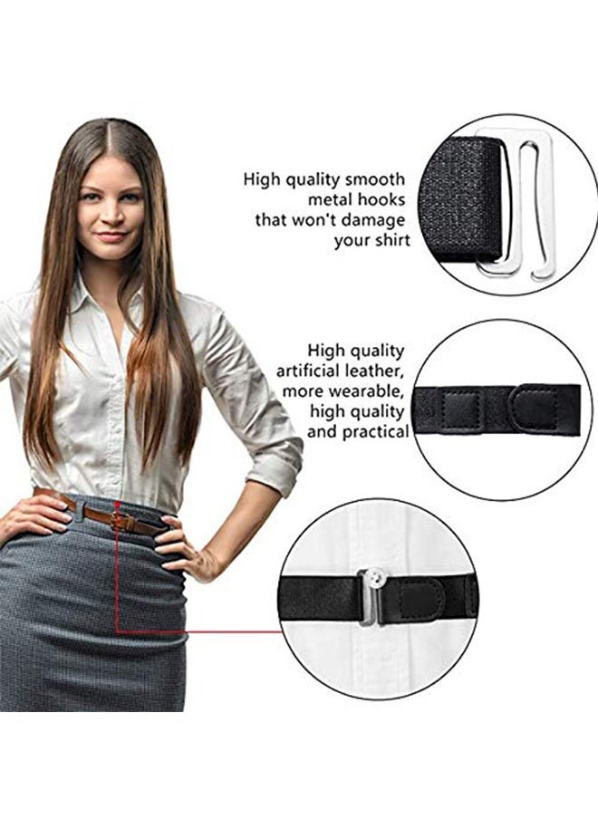 SYOSI - Men Shirt Stays Lock Belt Elastic Stay for Stretchable and Adjustable Waist with Flexible Comfort Silicone Touch Points - Image 1
