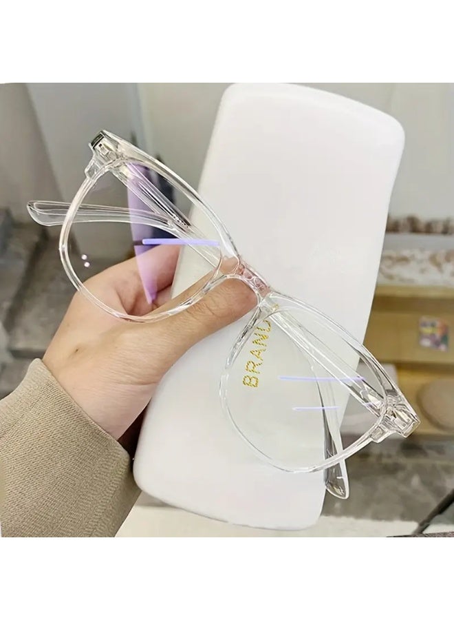 سينت هاوس نظارات كلاسيكية بسيطة بإطار كامل للرجال والنساء - إطار خفيف الوزن من البولي كربونات مع لمسات مزخرفة مرقطة، نظارات عصرية بدون وصفة طبية للأسلوب غير الرسمي والمهني، نظارات احترافية، نظارات عصرية، نظارات متينة (تتضمن حافظة للنظارات)