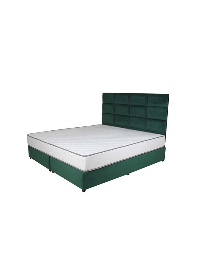 Bed and Mattress Zone Plushify Upholstered Bed 200x200 Super King Size Green Color  - Image 2