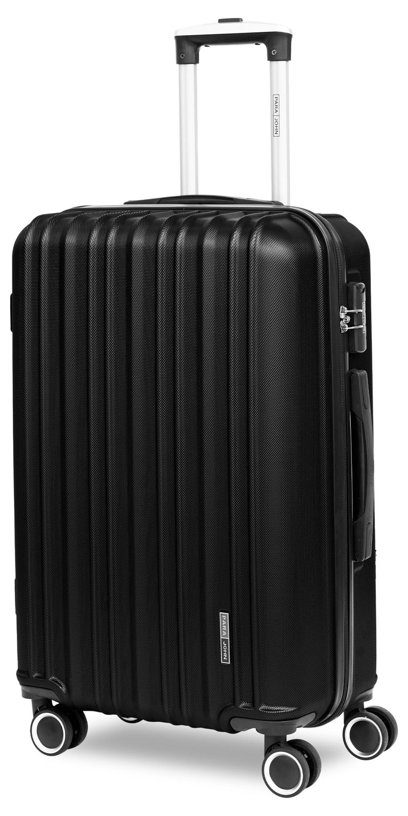 PARAJOHN Large 28-Inch ABS Material Lightweight Hardshell Luggage Trolley | carrying 30kg Durable Hardsided Spinner Trolley Suitcase Black - Image 1