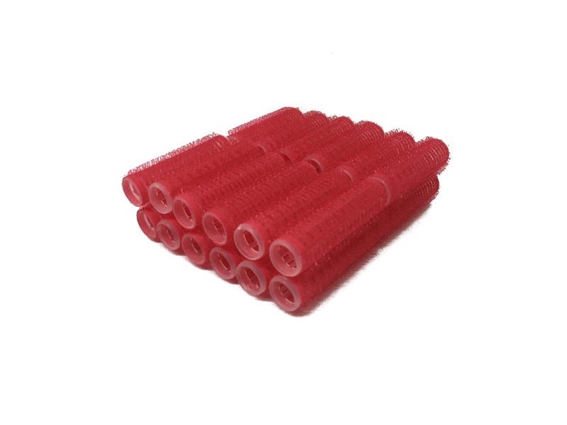 THE UM24 Pack of 24 Mini Small Hair Rollers Self Grip Vented Pro Salon Hairdressing Curlers (Red)