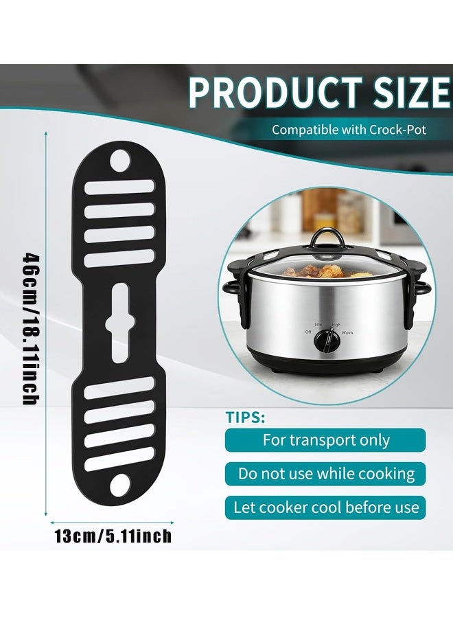 Silicone Slow Cooker Lid Strap, Elastic Anti-Spill Latch Strap for Crock-Pot Pot Lid Fixed - Image 2