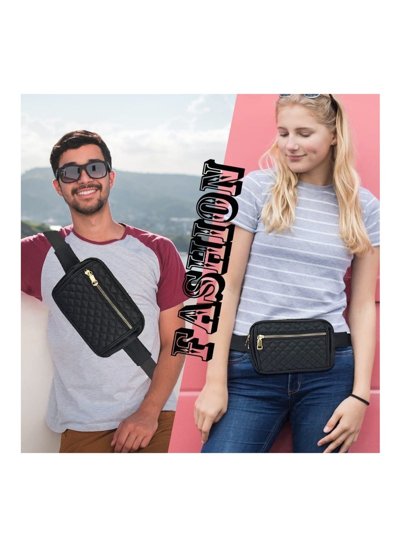 Fashionable Crossbody Belt Bags for Men and Women, Multi-Pocket Adjustable Design, Ideal for Travel, Hiking, Cycling, and Running, Convenient Phone Carrying Solution - Image 1