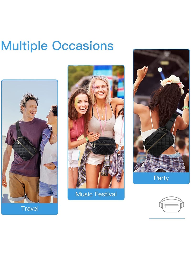 Fashionable Crossbody Belt Bags for Men and Women, Multi-Pocket Adjustable Design, Ideal for Travel, Hiking, Cycling, and Running, Convenient Phone Carrying Solution - Image 2