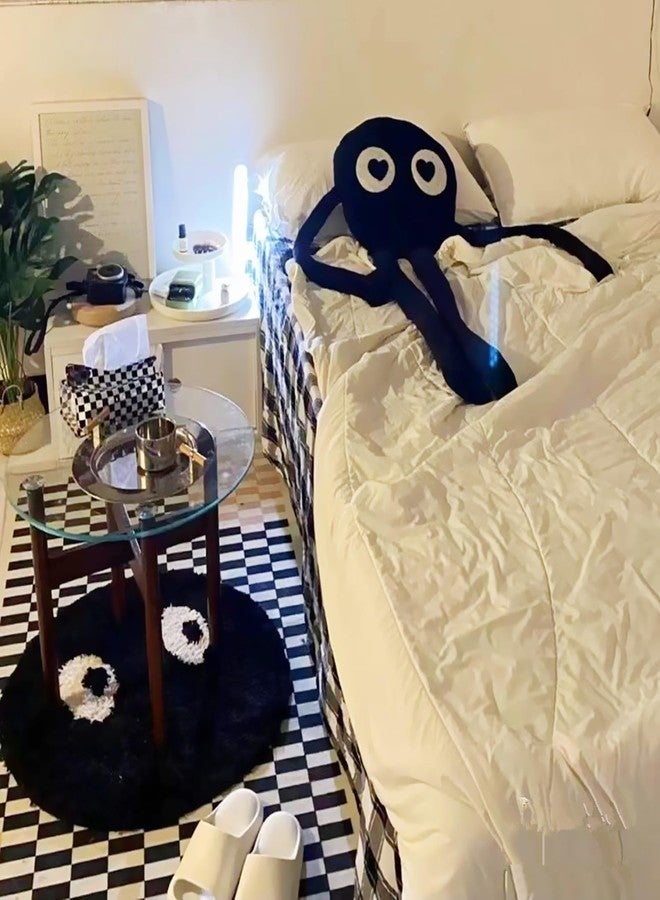 LEVINIS Nursery Rug - Funny Cute Eyes Decor for Kids, Black and White Accent Throw for Room, Bedroom, Living Room, Nursery, Dorm - 31.5'' - Image 5