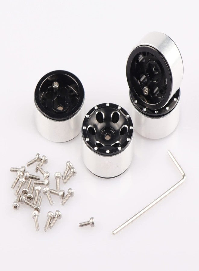 AIMROCK 1.0 Beadlock Wheels w/Brass 7mm Hex Wheel Hubs for Axial SCX24 FCX24 TRX4M 1/24 1/18 RC Crawler Truck Upgrade Parts (Type 3) - Image 4