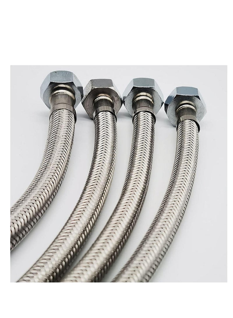 Vimka خرطوم سخان ماء، أنبوب توصيل للمرحاض من الستانلس ستيل بطول 60 سم مقاوم للصدأ – يُباع كوحدة تحتوي على 4 خراطيم. - Image 3