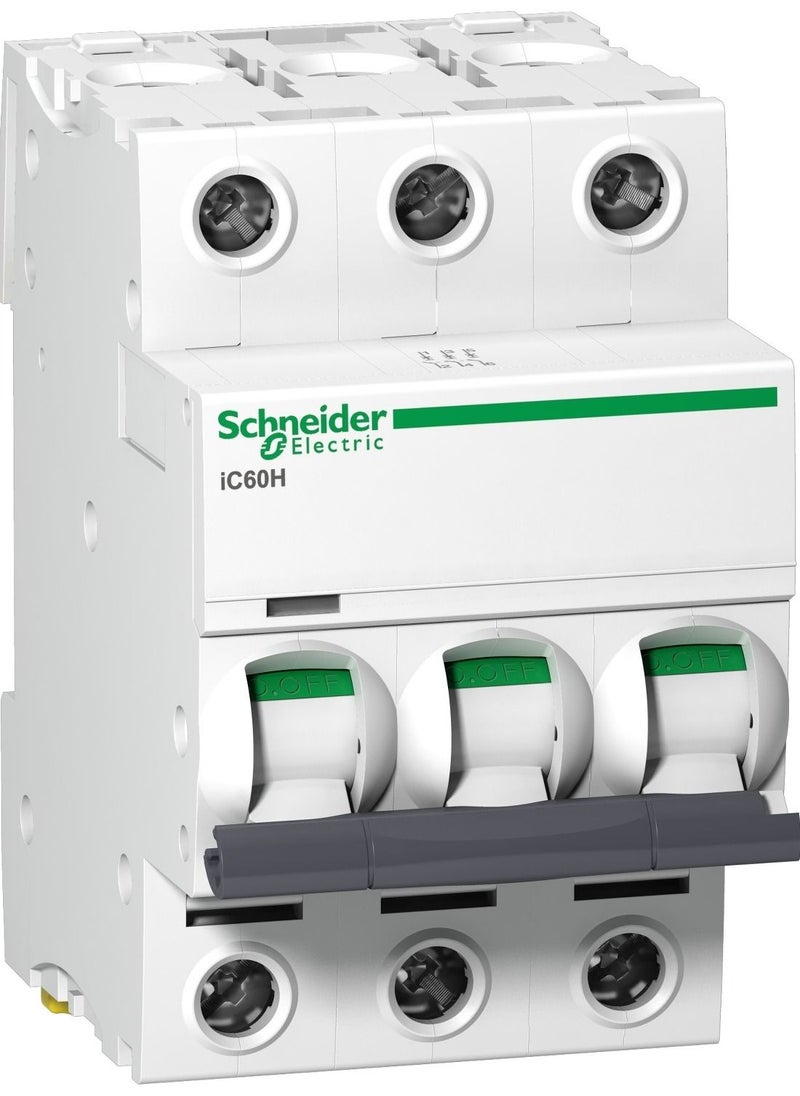 Schneider Electric - Schneider Breaker Acti9 iC60H 3P 32A C Miniature Circuit breaker A9F54332 - Image 1