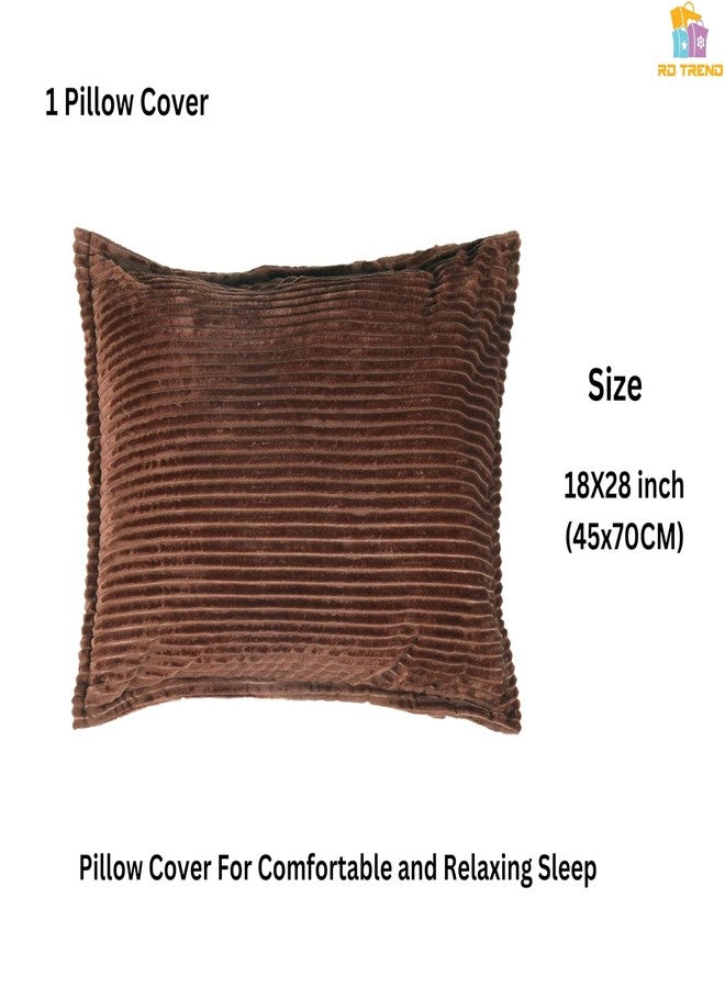 RD TREND 190 GSM Flannel Elastic Fitted Warm bedsheets for Winter Single Bed (72x48x8 Inches) with 1 Pillow Cover Size (18x28 Inches) Color- Coffee - Image 4