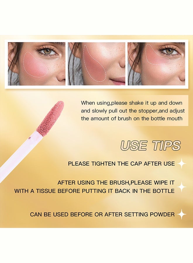 Ushas Liquid Blush, Highly Pigmented Long-Lasting Cheek Tint, Lightweight Blendable Natural Dewy Finish, Multi-use Blush for Cheeks, Lips, Eyes, Professional Makeup #01 - Image 5