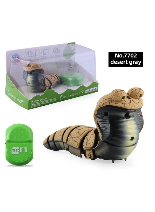 Electric Remote Control Light Crawling Chameleon Children's Strange Funny Worm Trick Chameleon Toys-Color:7702A Snake Beige 0.7kg  - Image 1