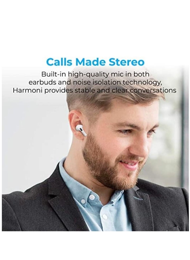 Haino Teko - True Wireless Earbuds, Advanced Bluetooth 5.0 Ergonomic Headphones with Mic, 16-Hour Playtime, 240mah Charging Case, Auto-Pairing and Smart-Touch-Control For iPhone 12 Pro/12 Pro Max - White - Image 1