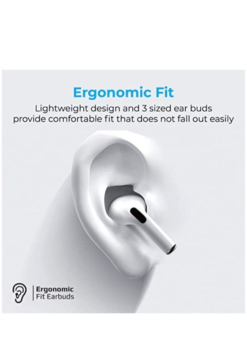 Haino Teko - True Wireless Earbuds, Advanced Bluetooth 5.0 Ergonomic Headphones with Mic, 16-Hour Playtime, 240mah Charging Case, Auto-Pairing and Smart-Touch-Control For iPhone 12 Pro/12 Pro Max - White - Image 1